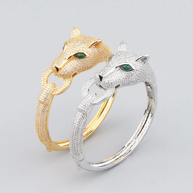 Torque de ouro leopardo diamante pulseira pulseiras para mulheres sier designer engrenagem jóias femme conjunto amor mulheres homens casal pulseira jewlery festa jóias