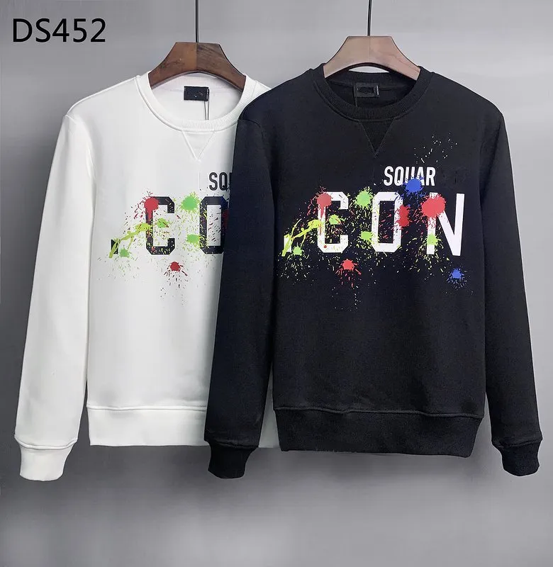 Hip Hop Männer Sweatshirts Design Baumwolle D2 DSQ ICON GG Designer Hoodie Männer 3g Designer Dsquare Vliese Männer Frauen Pullover Shirts DS452