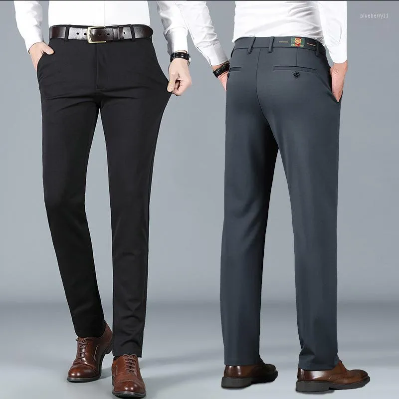 Men's Pants Classic Business Formal Casual Slim Fit Men Spring Summer Fashion Comfortable Stretch Straigh Trousers