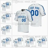 2023 World Cup Israel Baseball Jerseys Joc Pederson Ryan Lavarnway   Garrett Stubbs Danny Valencia Dean Kremer Robert Stock Jake Bird Bubby Rossman Zack Weiss