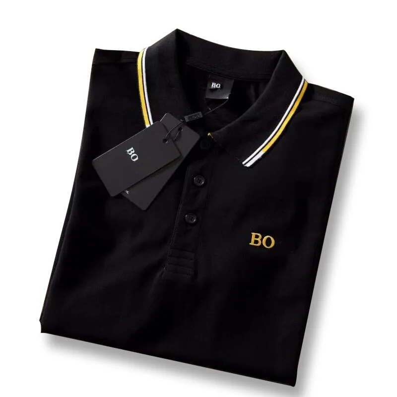 قمصان البولو المصمم للرجال ملابس الرجال الفاخرة قصيرة الأكمام أزياء الرجال الصيفية غير رسمية تي شيرت الألوان السوداء متوفرة الحجم M-3XL