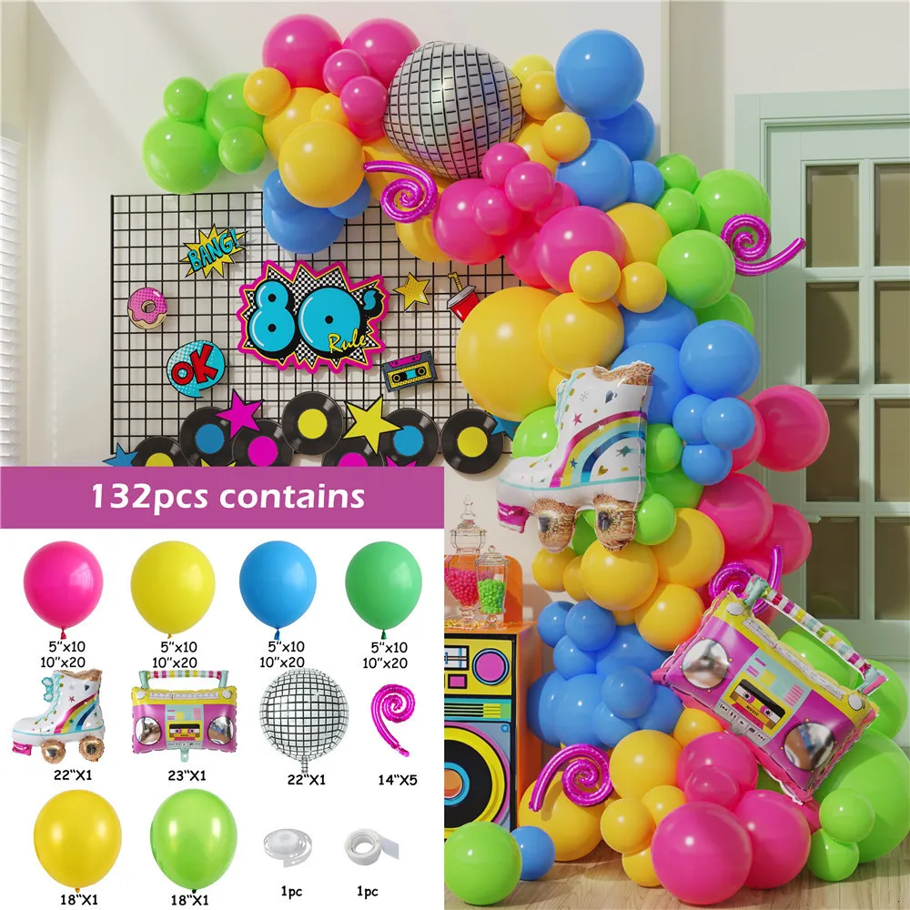 Disco Geburtstagsfeier Dekoration – Musik-Folienballons, 19-teilig, Für Party-Deko