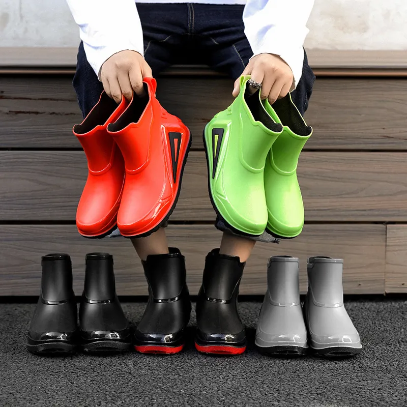 Mens Waterproof Ankle Rain Boots Fashionable Rubber Galoshes For Fishing,  Work, And Safety Insulated Kitchen Water Shoes For Women From  Yellowstonepark, $49.25