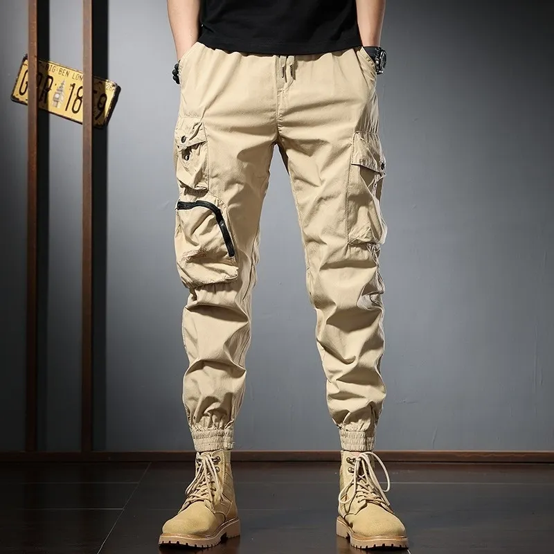 Calça de calça masculina Homem Cargo Summer Streetwear Baggy calça