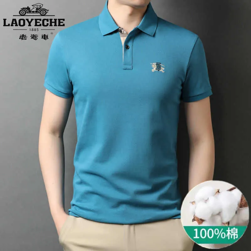 Plus szie mens polo shirt tb warhorse bordado manga curta camiseta burb designer camiseta lapela moletom algodão casual business t-shirt 4xl 7GV1