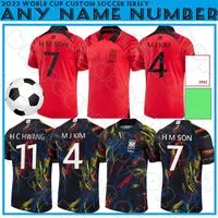 2022 South Korea Soccer Jerseys 22-23 H M SON KIM HWANG LEE JEONG SUNG LEE KWON G S CHO W Y JEONG S H NA T H KIM National team shirt Home Away Men Football uniform