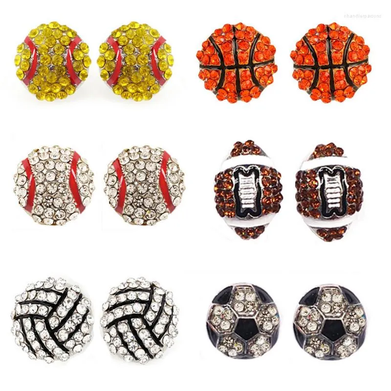 Ketten Fußball Halsband Halskette Anhänger Retro Ball Schmuck für Frauen Kragen Geschenk Sport Strass Kristall