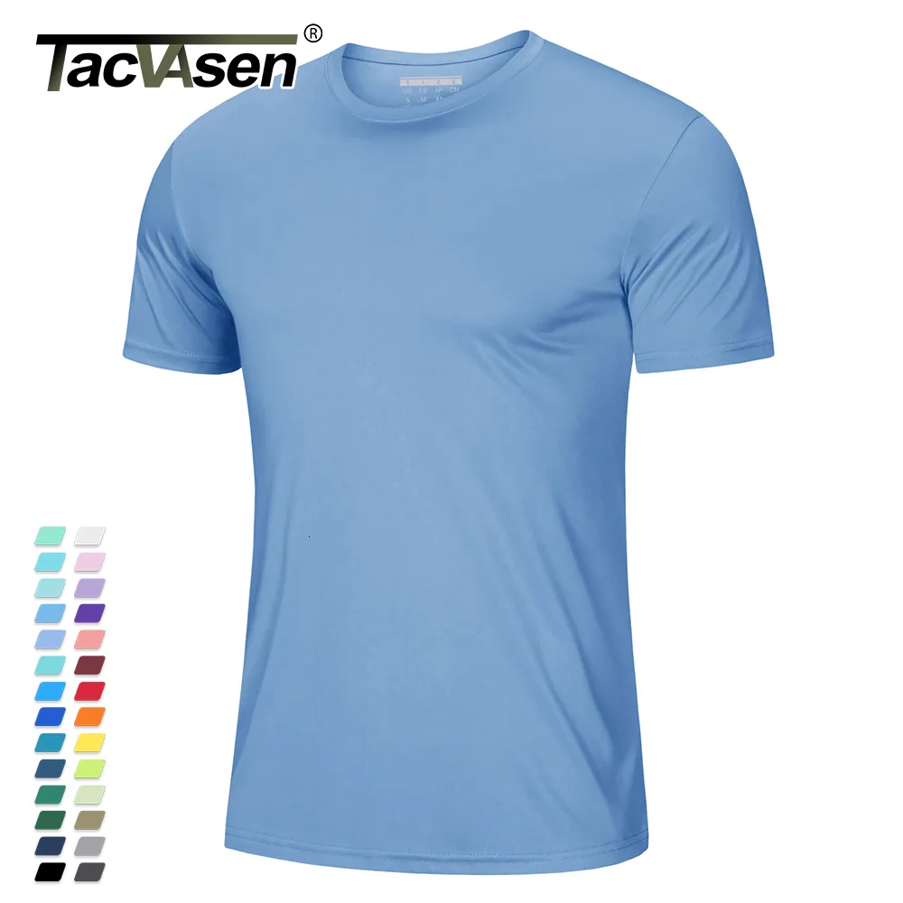 Tshirts masculinos tacvasen upf 50 tshirts de verão macio masculino antiuv de proteção solar camisetas de performance de proteção de ginástica esportes de pesca casual de pesca 230329