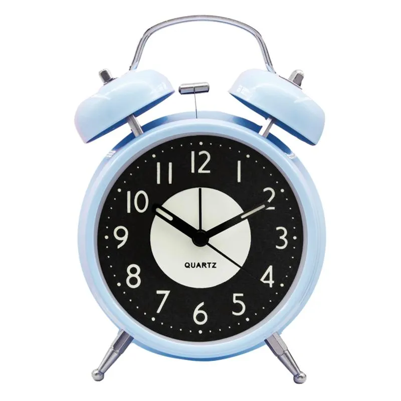 Clocks Accessories Other & 4inch Alarm Clock Twin Bell Non Ticking Silent Bedroom Heavy Sleeper Round Super Loud Desktop Student Battery Ope