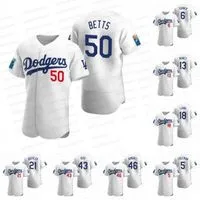 50# Mookie Betts 60th Anniversary Jersey Chris Taylor Freddie Freeman Trea Turner Julio Urias Gavin Lux Justin Turner Max Muncy Will Smith