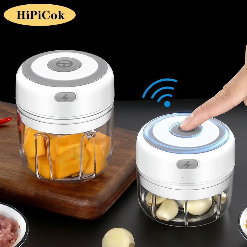 Fruit Vegetable Tools HiPiCok Electric Food Chopper Garlic Crusher Meat