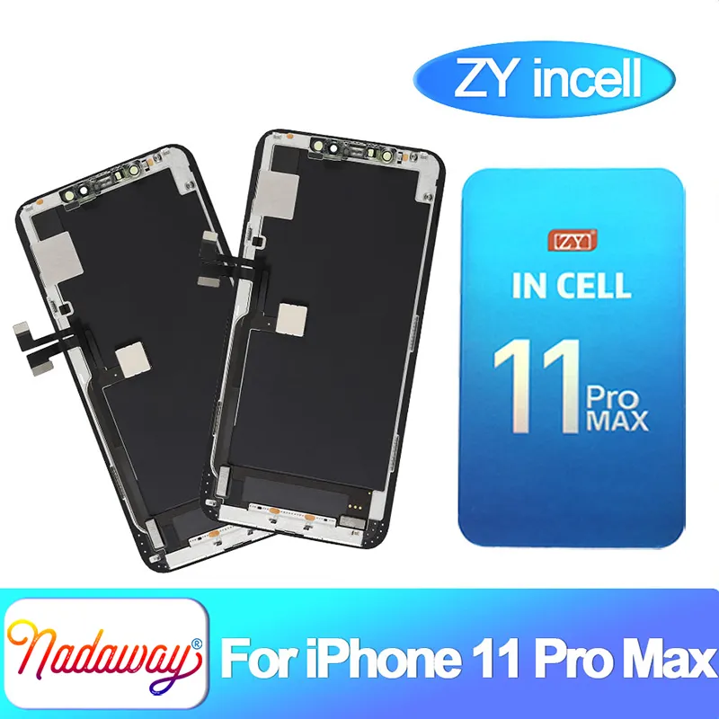 iPhone 11 Pro Max LCD 화면 11pm OLED 디스플레이 디지털 디지털 조립 교체 지원 IC 이식을위한 ZY Incell