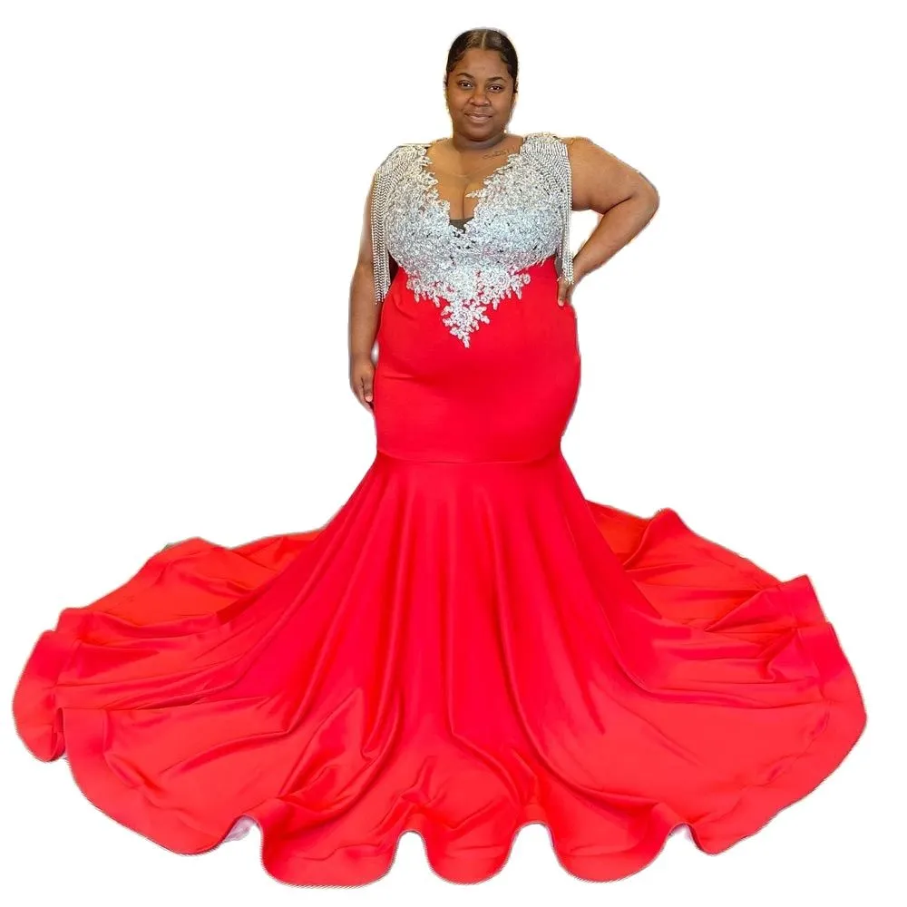 Abito Da Ballo Di Sirene In Pizzo Taglie Forti, Abito Da Sera