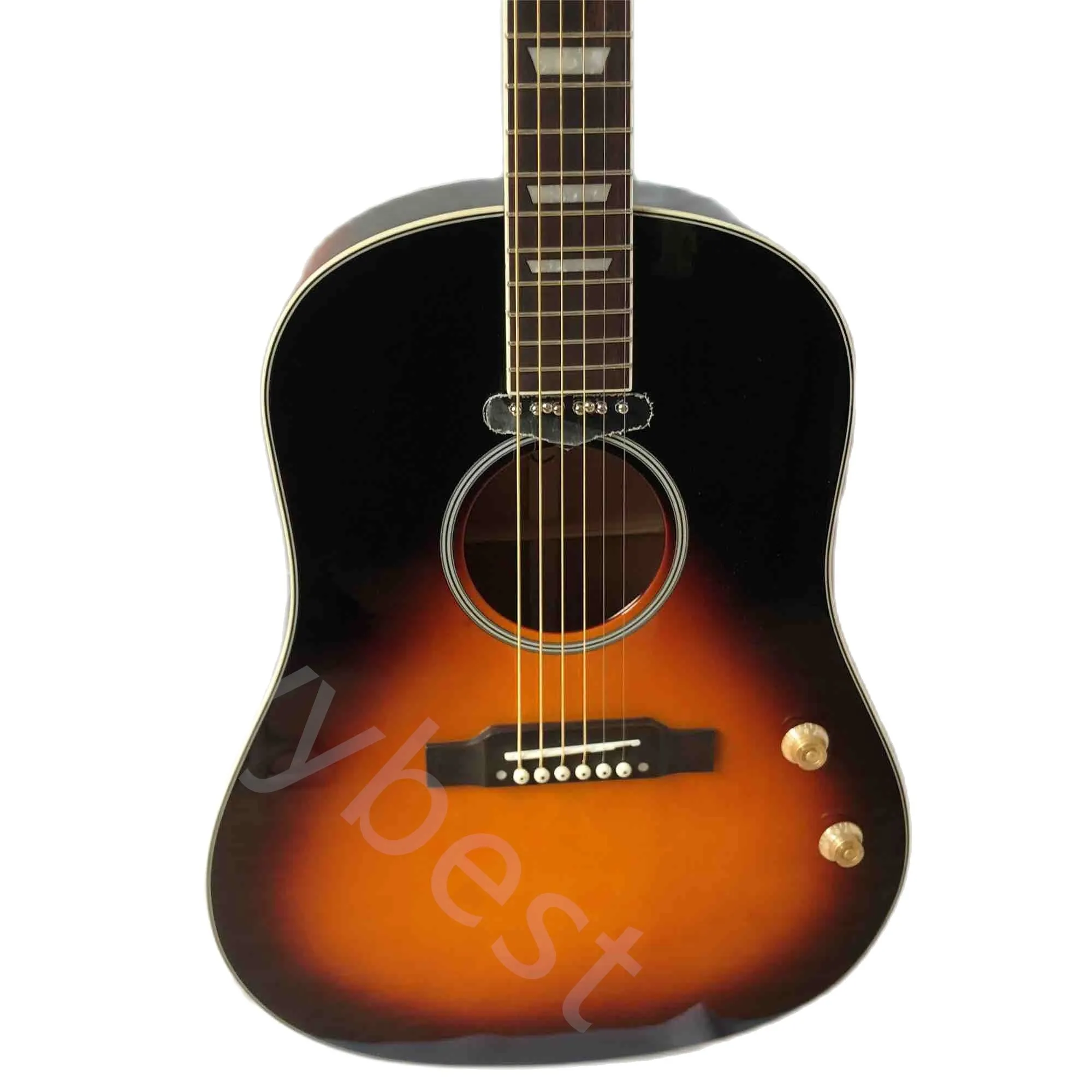 Anpassad John Lennon Electric Acoustic Guitar med ljudhål Passiv pickup J160 i Sunburst Finish