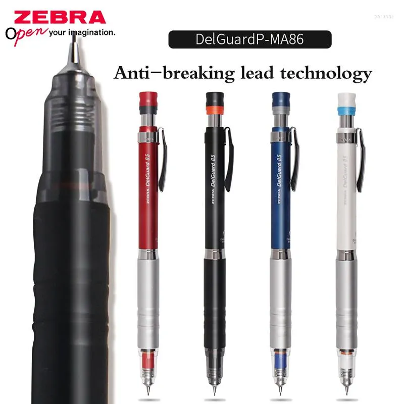 Zebra MA86 Mechanical Pencil Metal Grip Drawing 0.3/0.5mm Students Writing Low Center Of Gravity Stationery Supplies