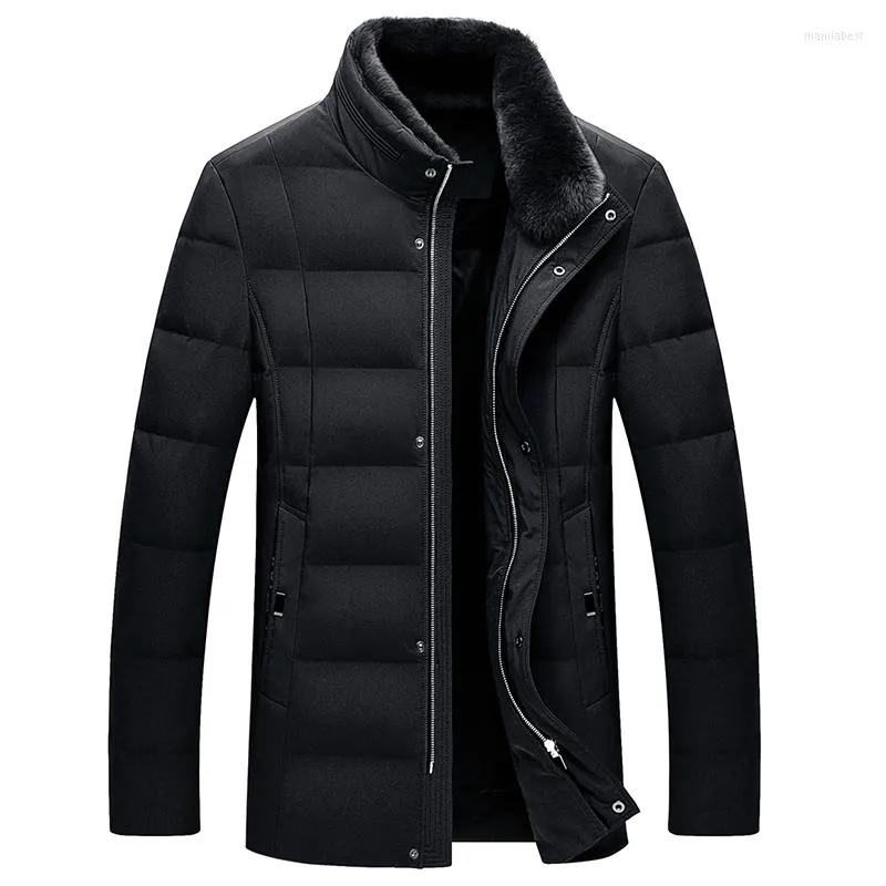 Men's Down Mens Coats And Jackets Winter Coat Men Cotton-Padded Wool Jacket Parkas Stand Collar High Quality Overcoats For