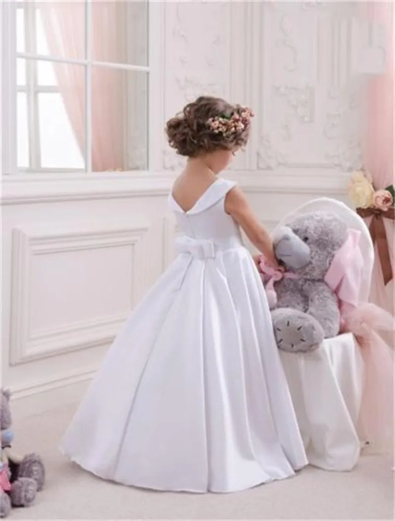 Girl Dresses Flower For Wedding Junior Bridesmaid Vintage Kids Evening Birthday Party Princess Gown Lolita First Communion