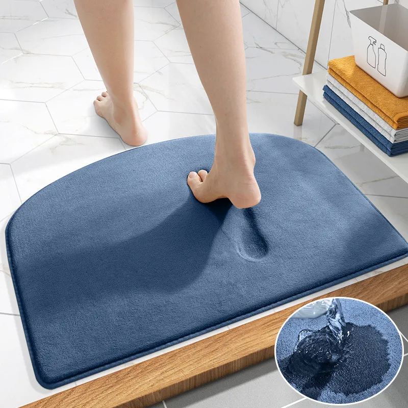 Tapijt Super absorberende badkamermat Treedte schuim tapijt Anti slip badkamer tapijt zachte badkamer zijkant tapijtdouche kamer deur toiletmat 230329