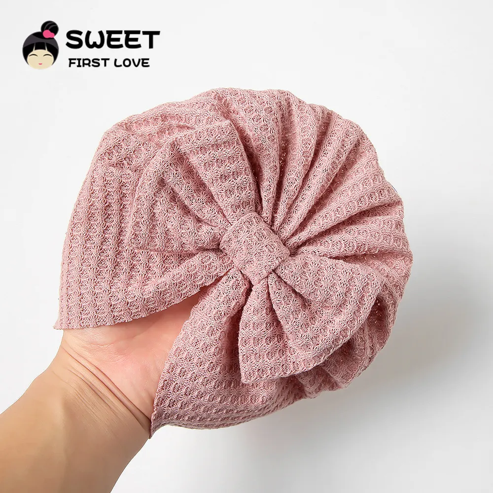 ヘアアクセサリーWafel Ikatan Simpul Turban Bayi Perempuan Baru Lahir Untuk Katun Lembut Pita Beanie Ikat Kepala Balita Aksesori Rambut 230328