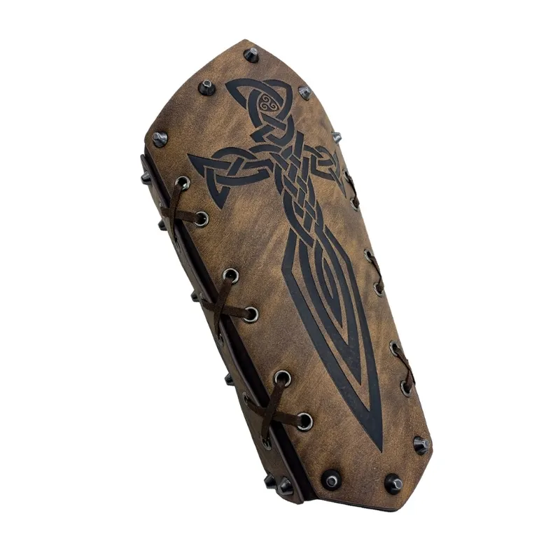 Viking Bracers Embossed Leather