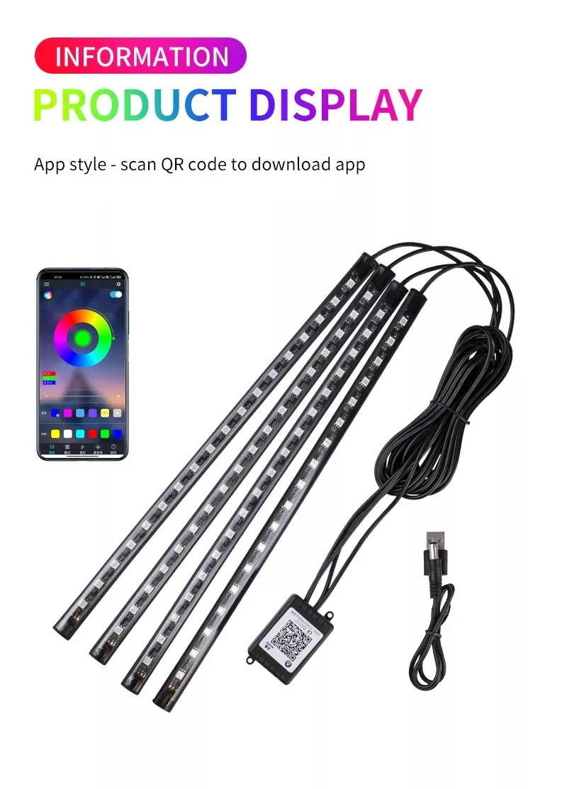 Led Auto Fuß Umgebungslicht Dominar Scheinwerfer Mit USB Neon