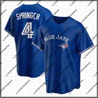 Baseball Jerseys Toronto Custom 4 George Springer Baseball Jersey 27 Vladimir Guerrero Jr. 11 George Bell 29 Joe Carter 12 Roberto Alomar Justin Smoak Black