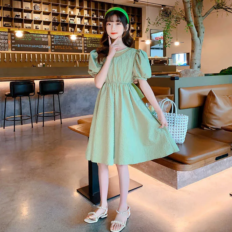Girls' Summer Dress Collection - Solid Color Casual Kid Dresses, Pull  Sleeve Design, Sizes 6-14 - Shop Now! from Dhgate Girl's Dresses