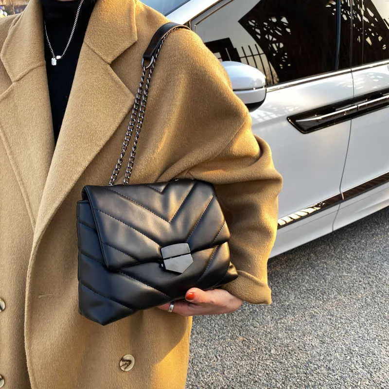 Sacs à bandoulière célèbre luxe femmes marque sacs à main femme bandoulière chaîne mignon en cuir noir élégant petit carré téléphone portable sac 230322