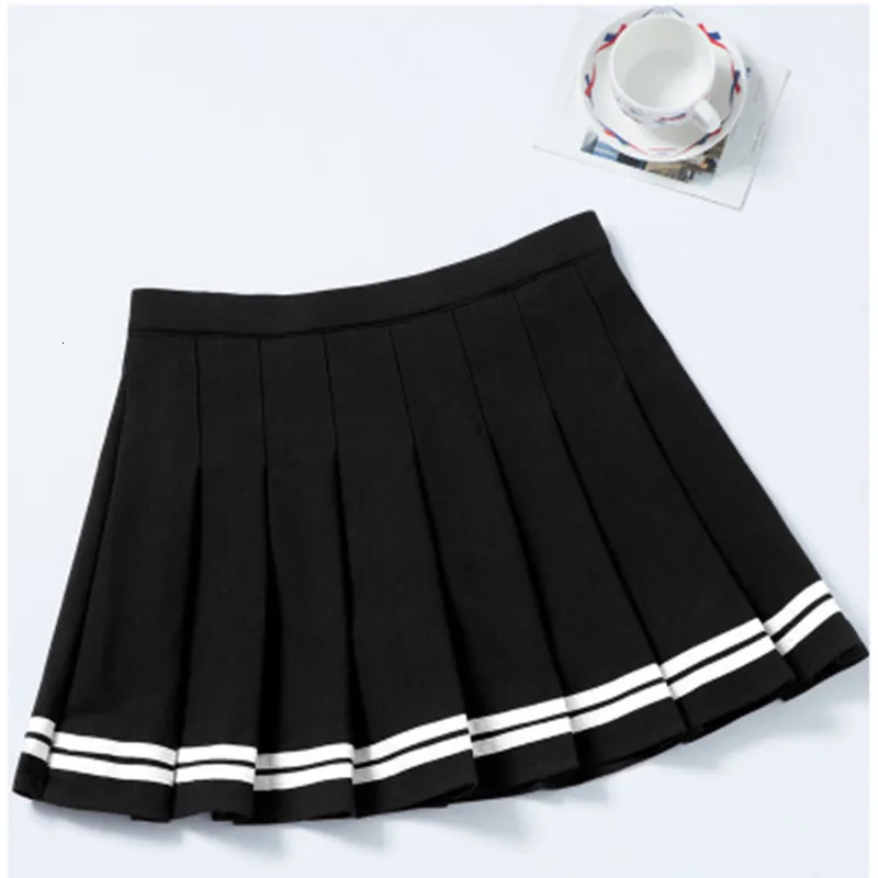 Saias Mulheres Pleat Harajuku Estilo Preppy Plaid mini uniformes de escola japonesa fofa senhoras Jupe Kawaii Saia Faldas 230329