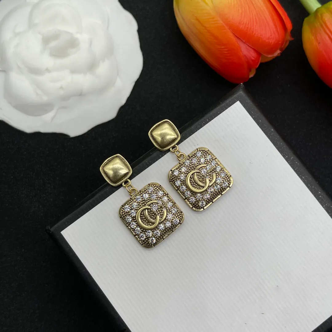 Woman Charm Earrings Double G Earing Designer Stud Pearl Orecchini Fashion Luxury Gold Silver GGity Jewelry Hoop Women Ohrringe 645