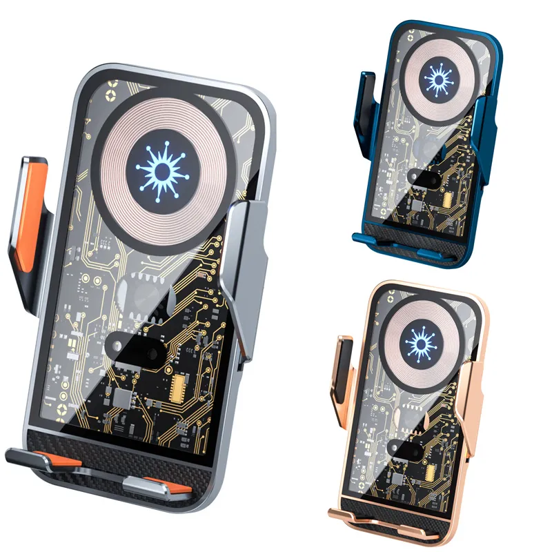 Cooling Magnetic Car Wireless Charger Car Phone Holder Mount Fast Charging For IPhone 15 14 13 12 Pro Max Mini Magnet Chargers