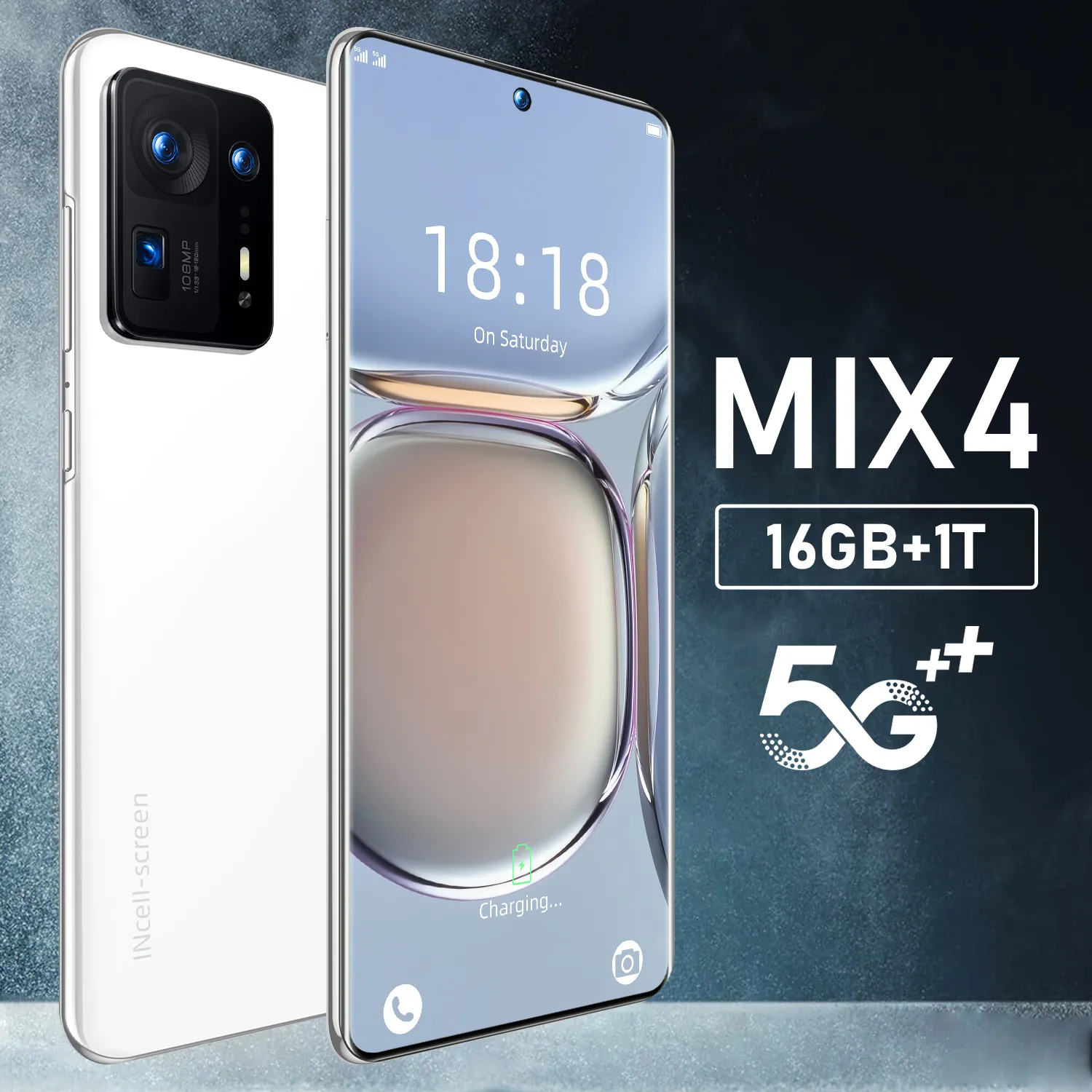 Nouveaux accessoires de téléphone portable 7.3 HD MIX4 8 256G Smartphone 5G laisser Face ID vente en gros téléphone portable