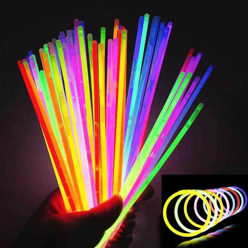 Autres fournitures de fête d'événement Fluorescence Glow Sticks Néon pour le mariage Colorful Party Light Sticks Année Concert Party Décoration Jouets pour adultes pour enfants 230329