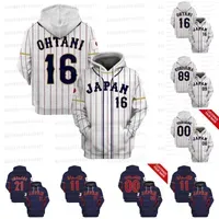 2023 WBC wbc Japan Baseball Jerseys Hoodie World Baseball Classic 11 Yu Darvish 16 Shohei Ohtani 51 Seiya Suzuki Custom Stitched 14 Roki Sasaki Munetaka Murakami