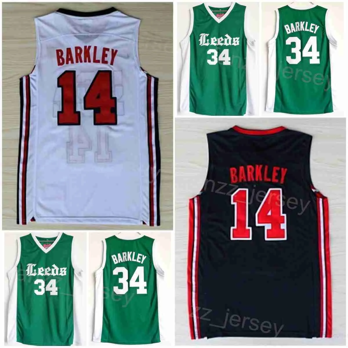 Koszykówka w szkole średniej 14 Charles Barkley Jerseys 34 Shirt College 1992 USA Dream Team One Sport University Drużyna oddychająca granatowa biała zielona zielona szwana mężczyzna NCAA