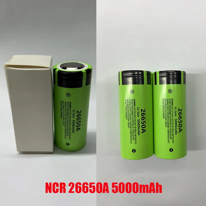 Topkwaliteit NCR26650A 5000mAh 26650A 26650 Batterij 3.7V Afvoer Oplaadbare Lithium Droge Batterijen
