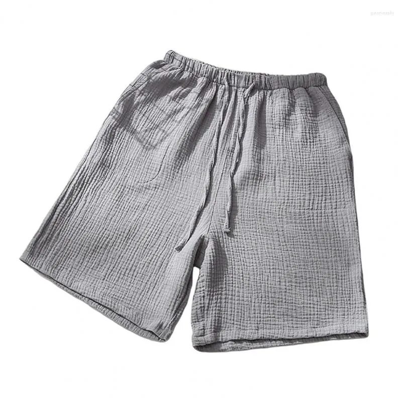 Shorts masculinos Sleepwear elástica cintura relaxar homens macios de verão pijama curto casual