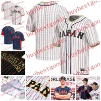 Stitched Team Japan 2023 World Baseball Classic Jersey WBC 7 Takumu Nakano 47 Keiji Takahashi 8 Kensuke Kondo 23 Lars Nootbaar 34 Masataka Yoshida 12 Shosei Togo