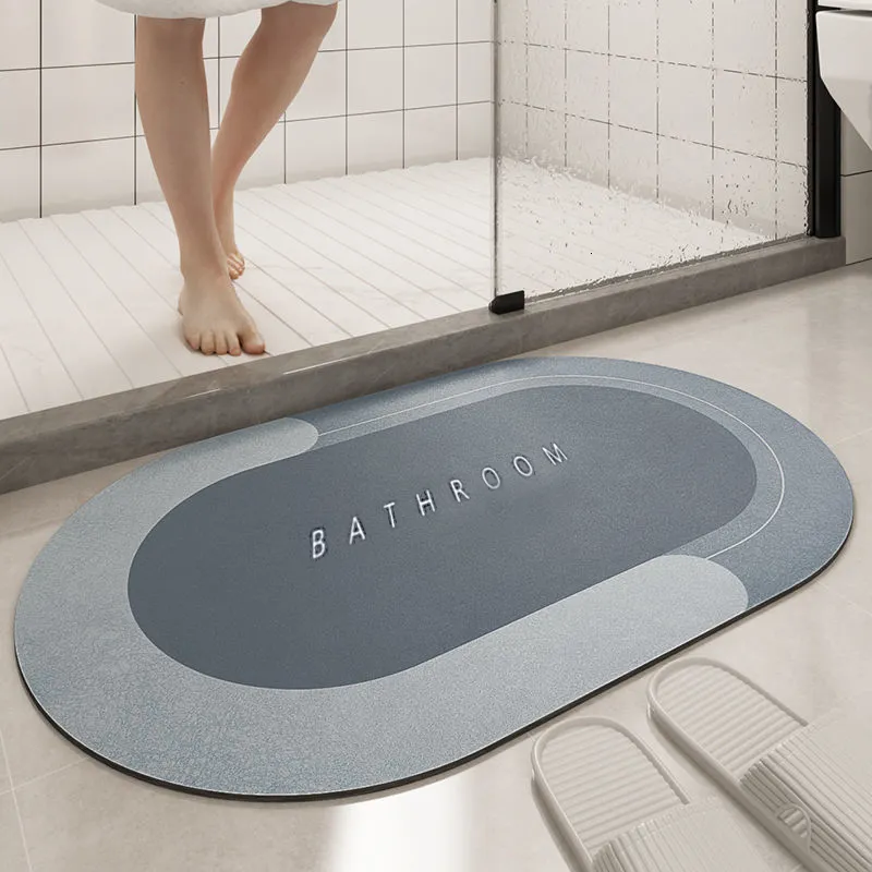 Tappeto Tappetino da bagno ad asciugatura rapida tappeto antiscivolo per il pavimento del bagno facile da pulire forniture per il bagno della porta della doccia 230329