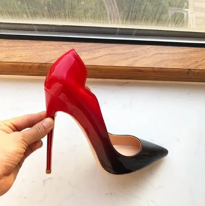 DHgate Genuine Leather Nude Color Point Toe Pumps Red So Nice Kate Bottoms Heels Shoes Accessories