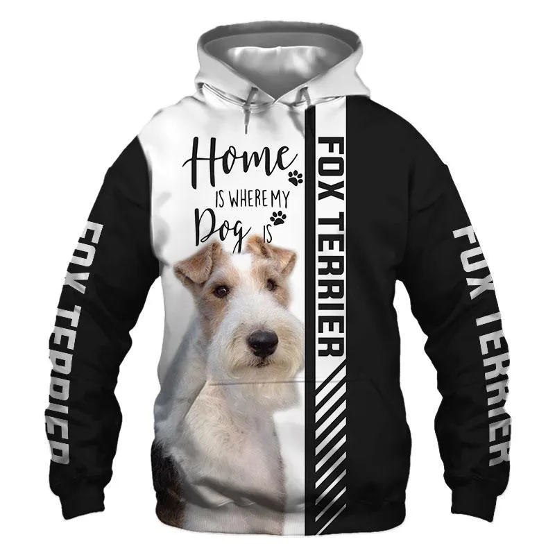 Men's Hoodies & Sweatshirts Animal Terrier Dog 3D Printed Jacket Men/Women Harajuku Hoodie Unisex Casual Streetwear Sweatshirt Pullover