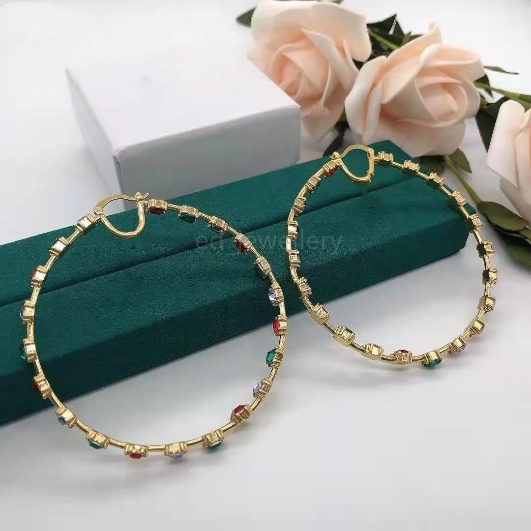 Pendientes de aro chapados en oro 2022 para mujer, joyería para dama de honor de boda, regalo de moda 2018, círculo de Metal