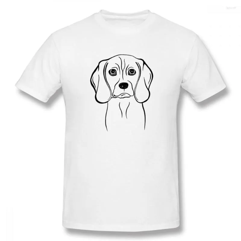 T-shirts pour hommes Beagle noir et blanc T-shirt basique à manches courtes Vintage Dog PAPA Shirt Taille Eur