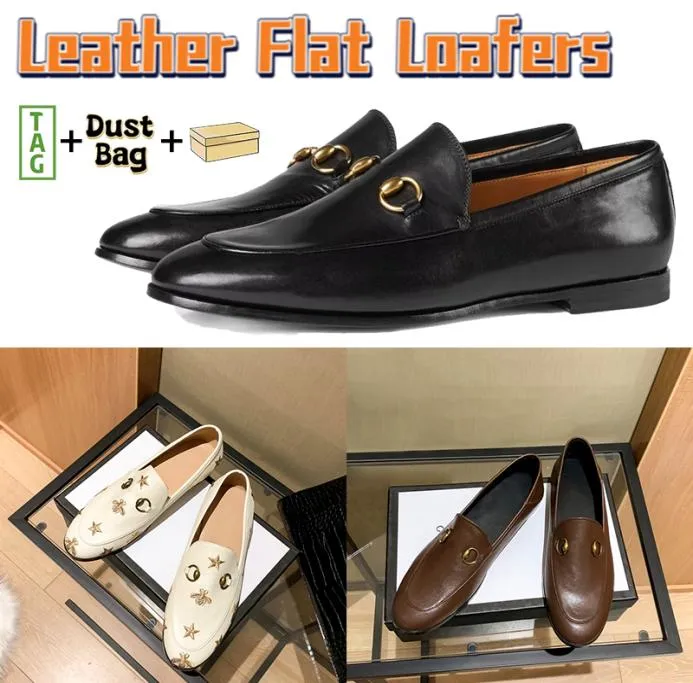 Leather flat cheap loafers