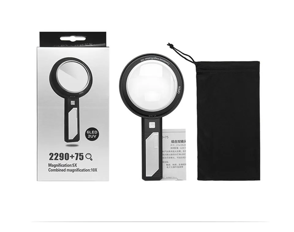 Handheld Usb Magnifying Glass With 8 LED Lights And Optical Lens 5X, 10X,  15X Magnification For Reading And Repair From Nan07, $13.23