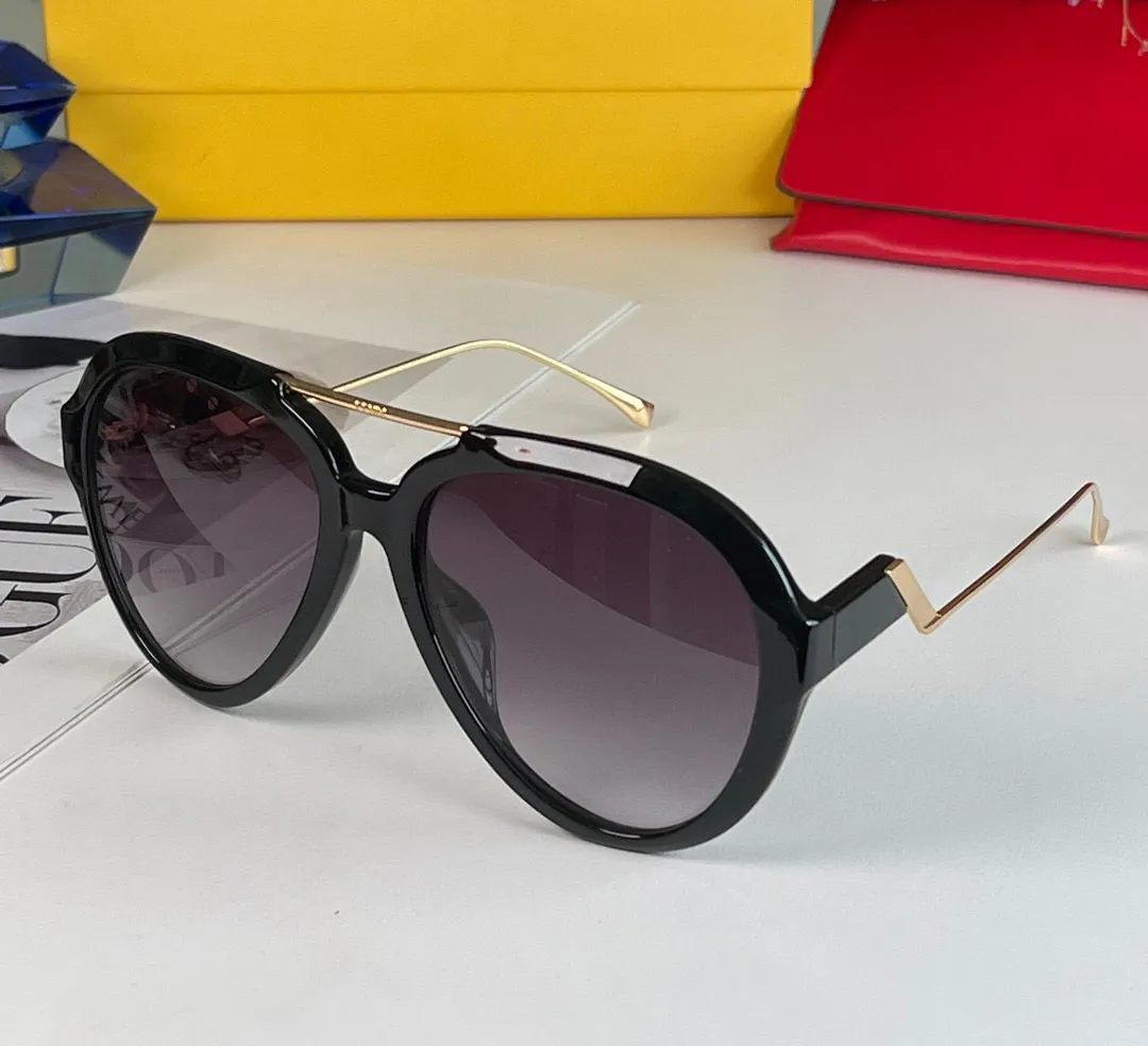 0322 Gold Black/Gray Pilot Sunglases for Women Sun Glasses Designers Sunglasses Shades Occhiali da Sole Glasses UV400 With Box