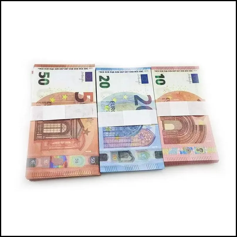 new fake money banknote 10 20 50 100 200 us dollar euros realistic toy bar props copy currency movie money fauxbillets