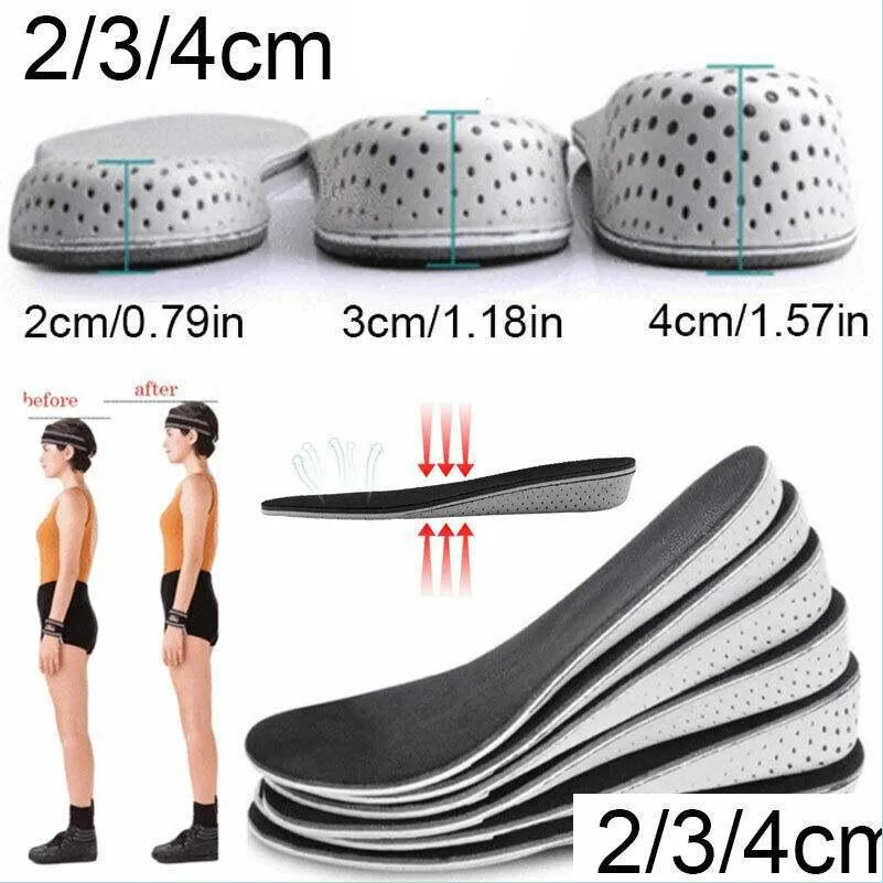 Schuhteile Zubehör Eva Memory Foam Höhenerhöhung Einlegesohlen Pads Sole Foot Mat Inner Mas Heel Lift Insert Cushion Invi Dhwu8