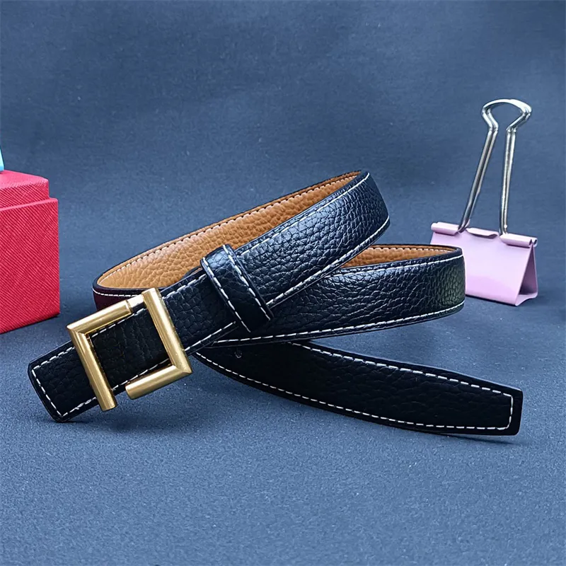 Luxury Belt For Womens Waistband Width 2.5 Size Leather Gold Waist Band Buckle Narrow Men Designer Belts