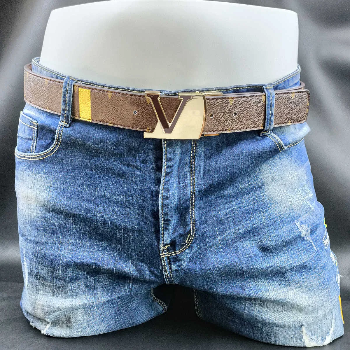 Hommes Designer Ceinture Classique Mode Luxe Lettre Lisse Boucle Hommes Femmes Denim Pantalon Ceinture Largeur 3.8cm Ceinture Casual Premium Cowhide